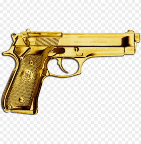 gold revolver PNG photo