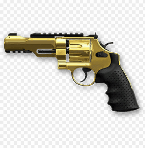 gold revolver PNG photo with transparency