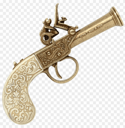 Gold Revolver HighResolution PNG Isolated Illustration