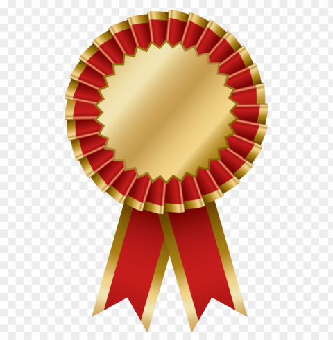 gold ribbon award Clean Background Isolated PNG Graphic Detail