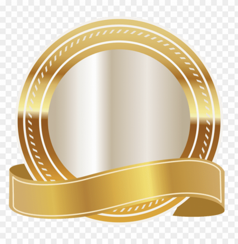 gold ribbon award CleanCut Background Isolated PNG Graphic