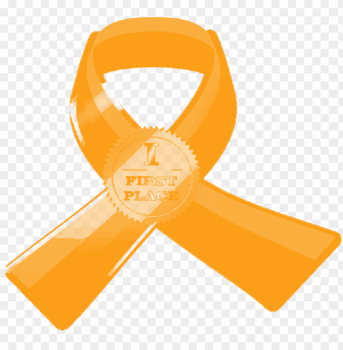 gold ribbon award Clear Background Isolated PNG Graphic