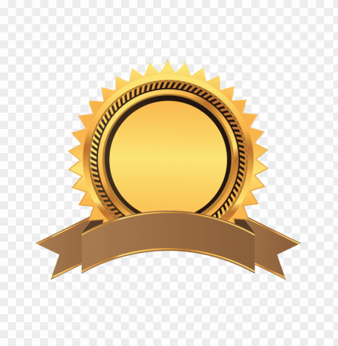 gold ribbon award Clear Background Isolated PNG Icon