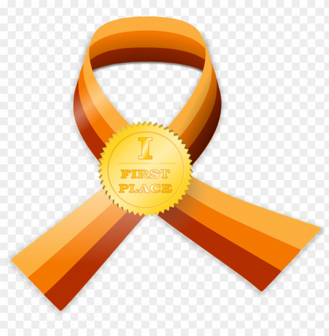 gold ribbon award Clear Background Isolation in PNG Format