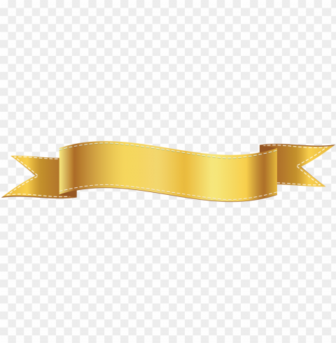 gold ribbon banner HighQuality Transparent PNG Element