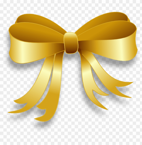 gold ribbon Transparent PNG Isolated Illustrative Element