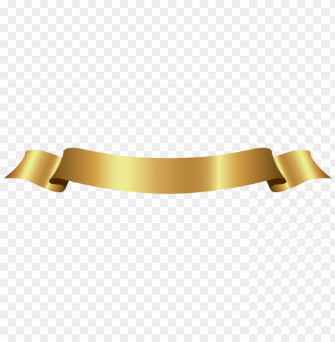 Gold Ribbon Transparent PNG Isolated Object Design