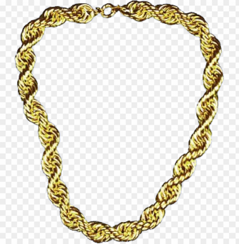 gold rope chain Clear image PNG