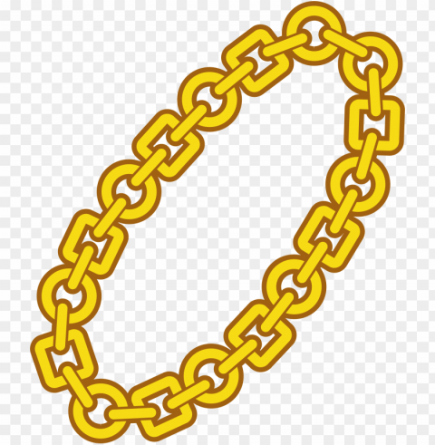 gold rope chain Transparent Background Isolated PNG Character