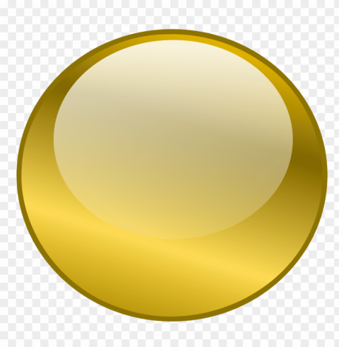 gold shiny button Clear Background PNG Isolated Illustration