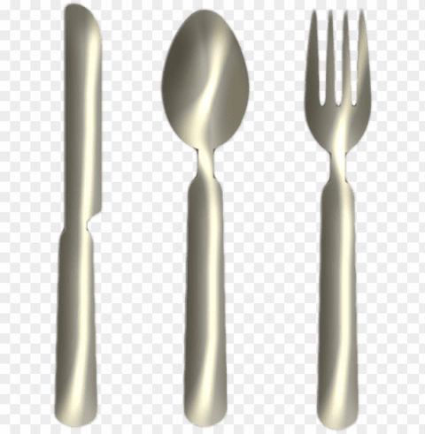 gold spoon and fork HighQuality PNG Isolated on Transparent Background