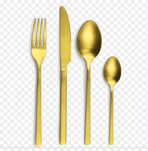 gold spoon and fork HighQuality Transparent PNG Isolated Element Detail