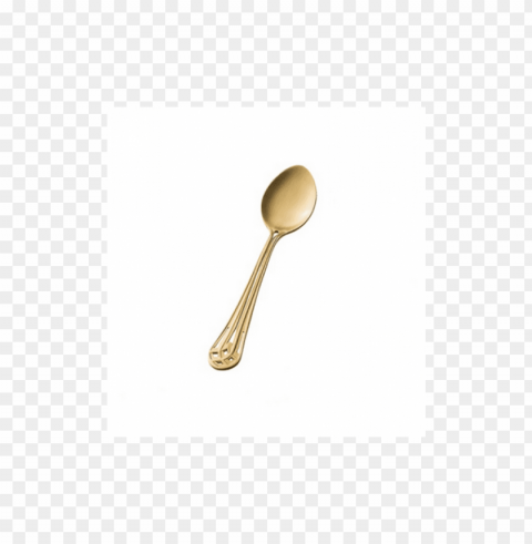 gold spoon and fork Isolated Artwork in Transparent PNG Format