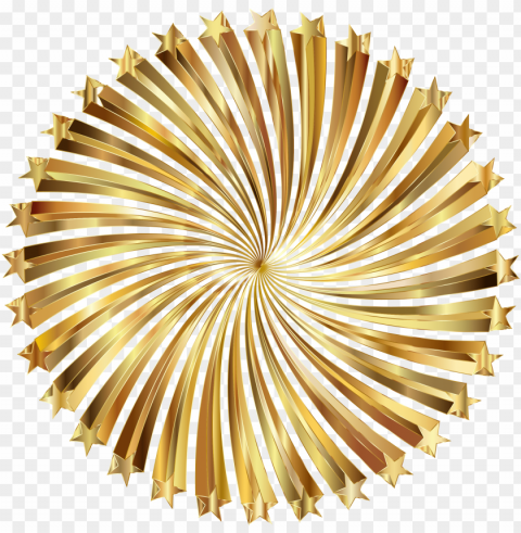 Gold Starburst Isolated Design Element In PNG Format