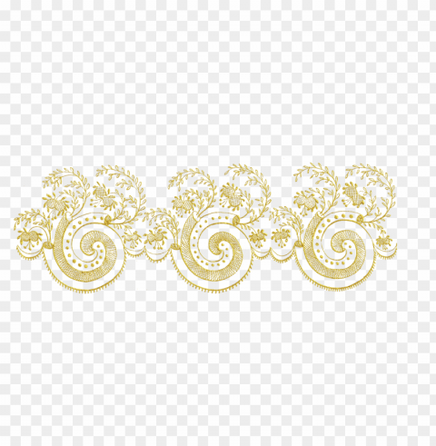 Gold Swirl Design Isolated Item On Transparent PNG