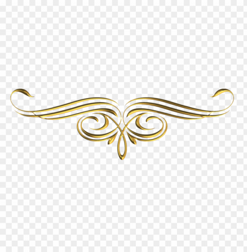 Gold Swirl Design Isolated PNG Item In HighResolution