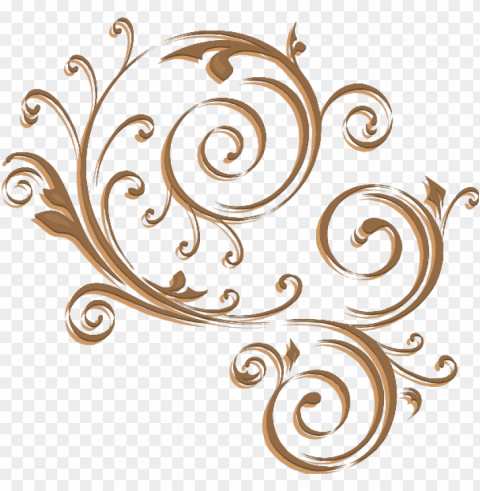 gold swirls Clean Background Isolated PNG Object PNG transparent with Clear Background ID d278ccc4