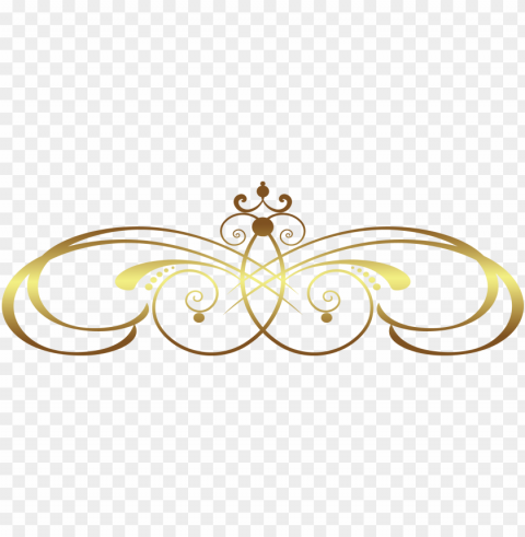 gold swirls Clear Background Isolated PNG Icon