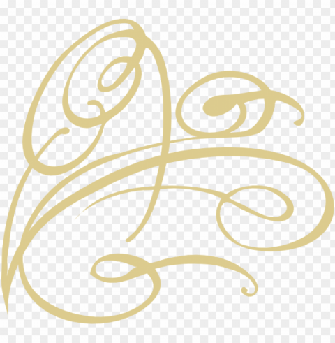 gold swirls Clear Background Isolated PNG Illustration