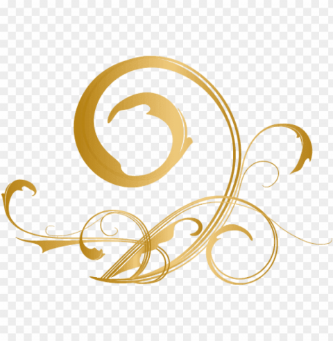gold swirls Clear background PNG clip arts