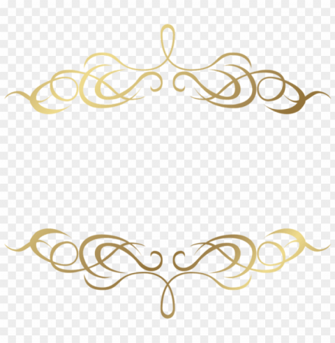 gold swirls Clear Background PNG Isolated Design Element