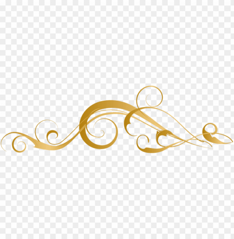 gold swirls PNG transparent backgrounds