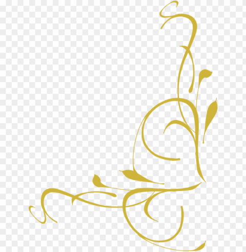 gold swirls PNG transparent designs