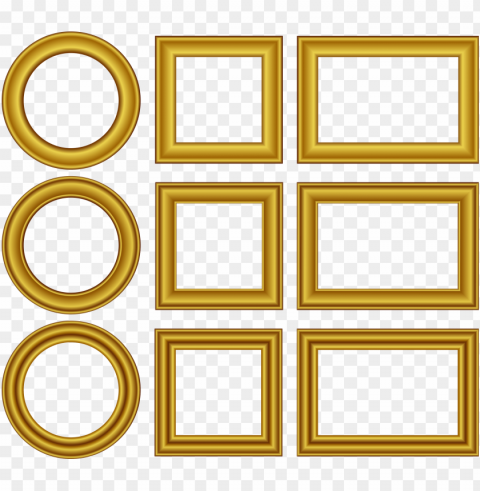 gold vector border Transparent PNG images for printing