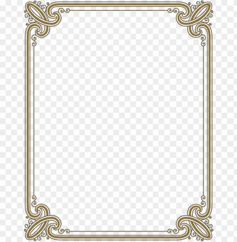 Gold Vector Border PNG With Cutout Background