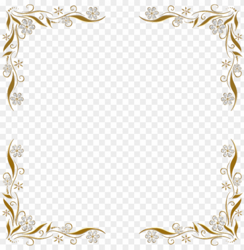 gold wedding border Transparent picture PNG