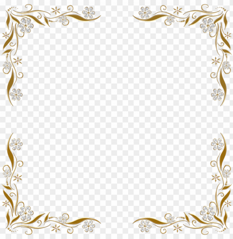 gold wedding border Transparent PNG graphics library