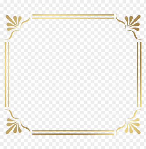 gold wedding border Isolated Illustration in HighQuality Transparent PNG