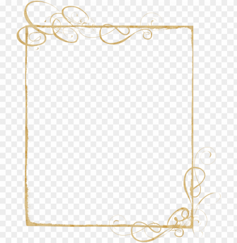 gold wedding border Isolated Illustration in Transparent PNG