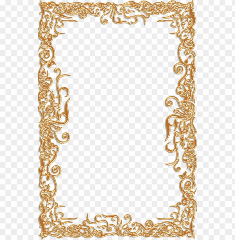 gold wedding border Isolated Item in HighQuality Transparent PNG