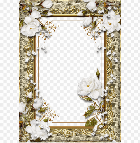 gold wedding border Isolated Item in Transparent PNG Format