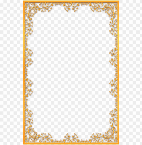 gold wedding border Isolated Item on Clear Background PNG