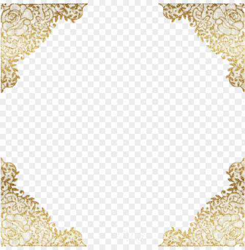 Gold Wedding Borders Transparent PNG Isolated Object With Detail