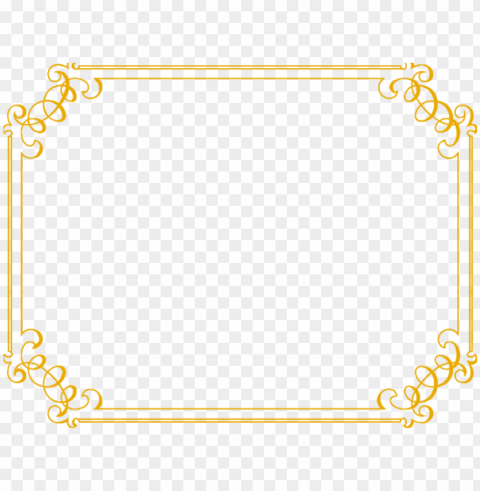 gold wedding borders Transparent PNG Object with Isolation