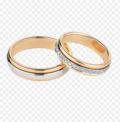 gold wedding rings PNG Graphic Isolated on Clear Background