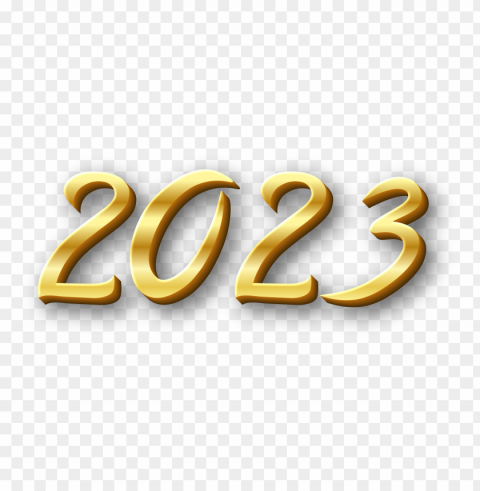 golden 3d text 2023 PNG images without licensing