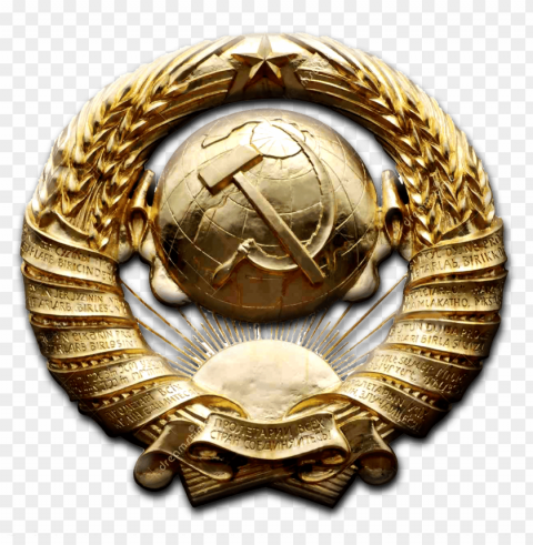 golden soviet emblem HighQuality PNG Isolated on Transparent Background