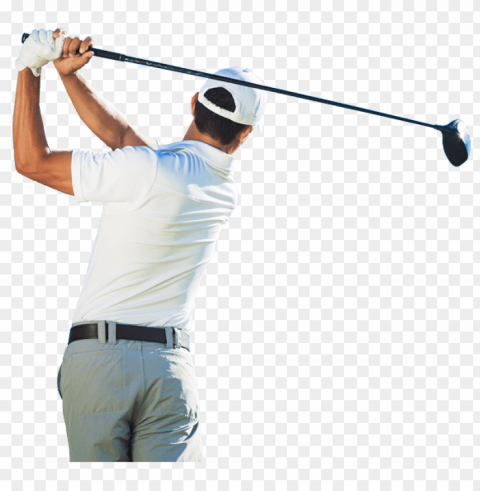 golfer PNG Graphic Isolated on Clear Backdrop
