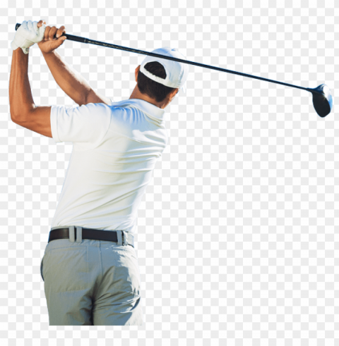 Golfer PNG Graphic Isolated On Clear Backdrop