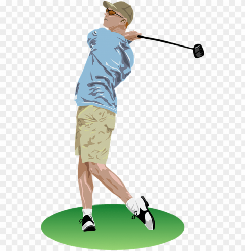 golfer PNG Graphic Isolated on Clear Background