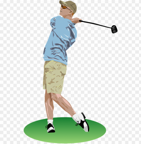 Golfer PNG Graphic Isolated On Clear Background