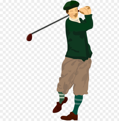 golfer PNG Image Isolated on Transparent Backdrop