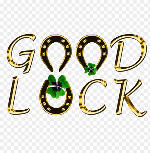 good luck golden symbol HighQuality PNG with Transparent Isolation