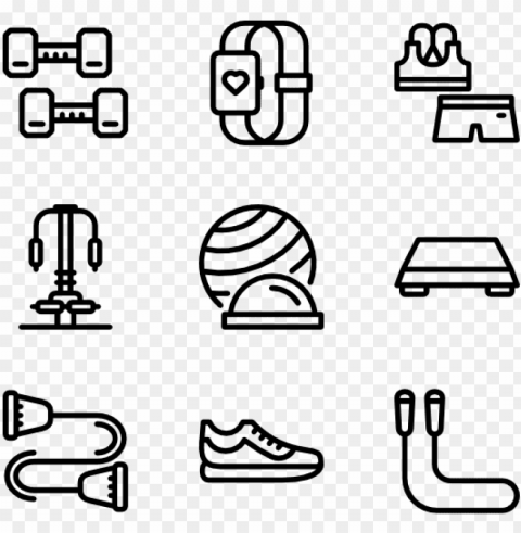 graphic black and white exercise icons free fitness - museum icons PNG for presentations