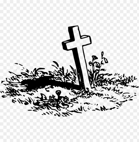 grave with a cross Clear PNG image