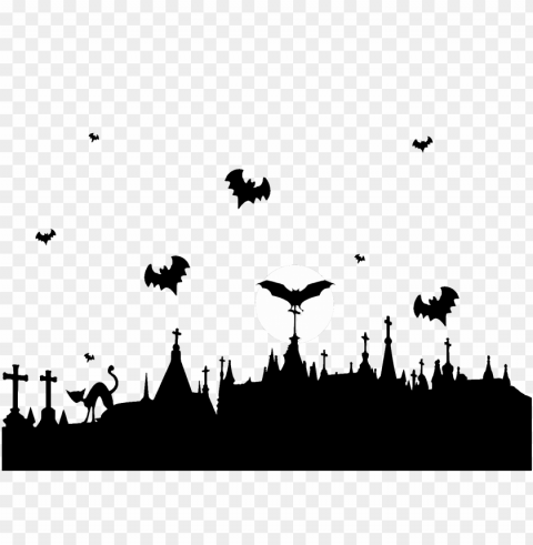 graveyard and flying bats Clear PNG pictures assortment